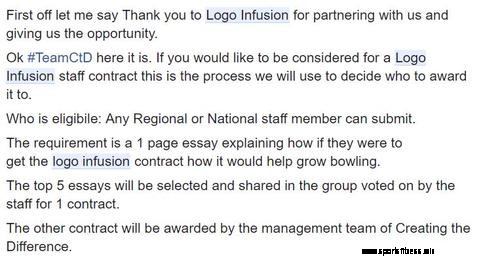 Creating The Difference Awards 2 Contracts To Staff Members On Behalf Of Logo Infusion