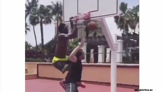 Joel Embiid is Spending His Offseason Dunking on the Innocent