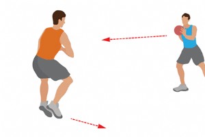 Tasowanie boczne z piłką lekarską 