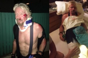Sir Richard Branson vermeidet nur knapp den Tod nach einem brutalen Fahrradunfall 